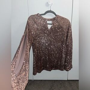 Cable & Gauge | Tops | Cable Guage Sequin Top | Cable & Gauge Gold Sequined NWT​